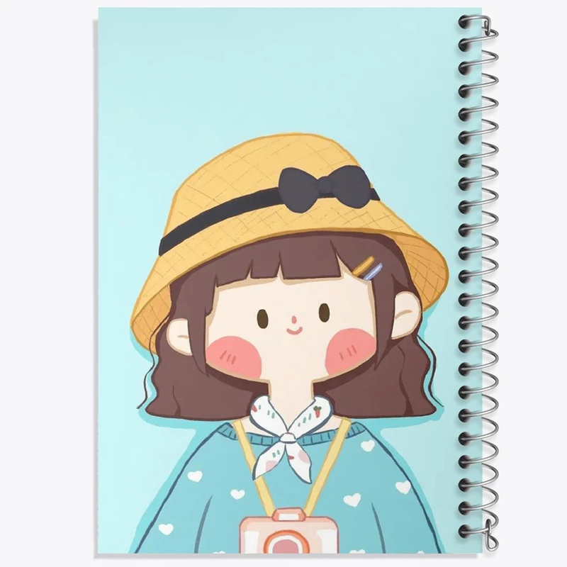 دفتر شطرنجی 50 برگ خندالو طرح دخترانه فانتزی کد 25737