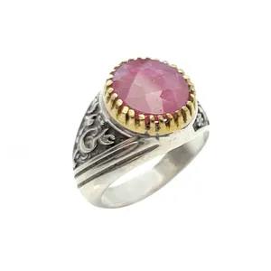 انگشتر نقره مردانه مدل یاقوت آفریقایی کد 35963