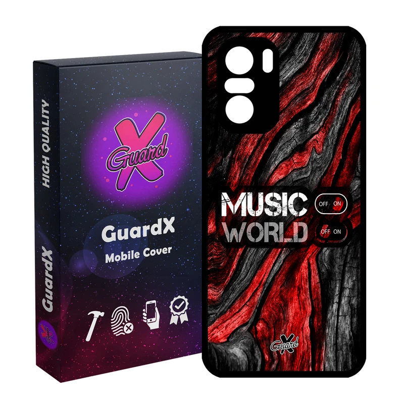 کاور گارد ایکس طرح Music مدل Glass10160 مناسب برای گوشی موبایل شیائومی Poco F3/MI 11X/MI 11X Pro/Redmi K40/K40 Pro