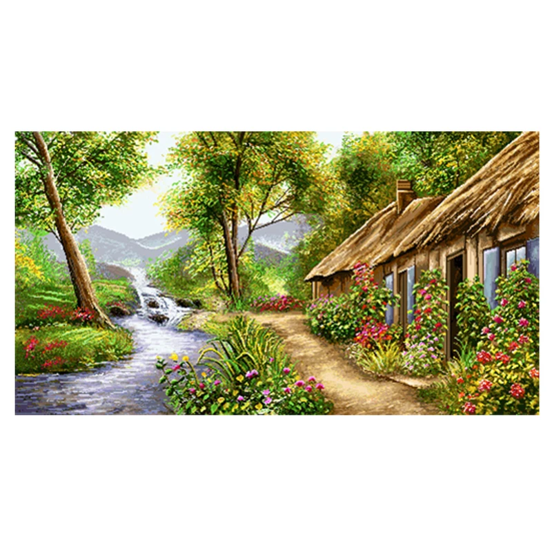 نخ و نقشه تابلوفرش طرح منظره کد 23238