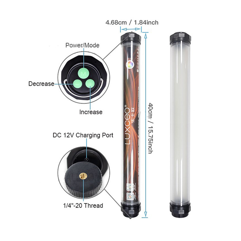 باتوم لایت لاکسیو مدل Luxceo P8 RGB Led Light 2