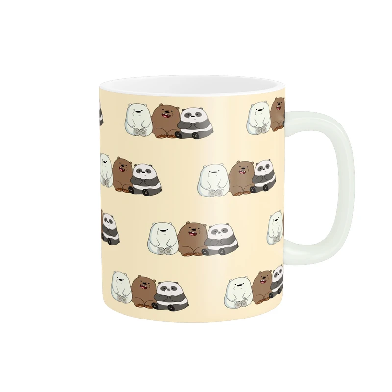 ماگ پاد آفرین مدل فانتزی طرح کارتونی سه خرس کله پوک کد p12101