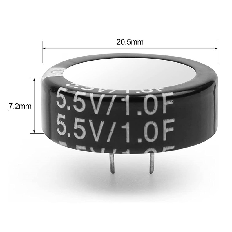 ابر خازن 1 فاراد 5.5 ولت مدل 1F5.5V بسته 2 عددی