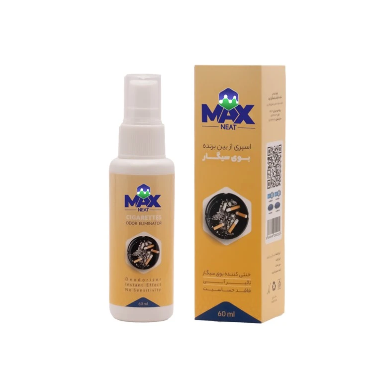 اسپری ضدبوی سیگار و خوشبو کننده خودرو مکس نیت مدل919 با رایحه کاپیتان بلک حجم60میلی لیتر 