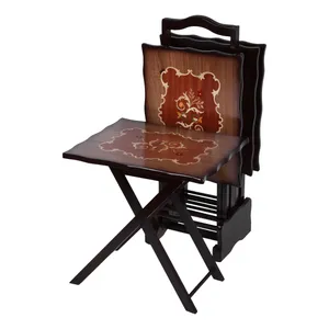 میز عسلی مدل تاشو کد m05 بسته 4 عددی