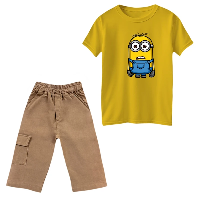 ست تی‌شرت و شلوارک پسرانه مدل مینیون کد 13