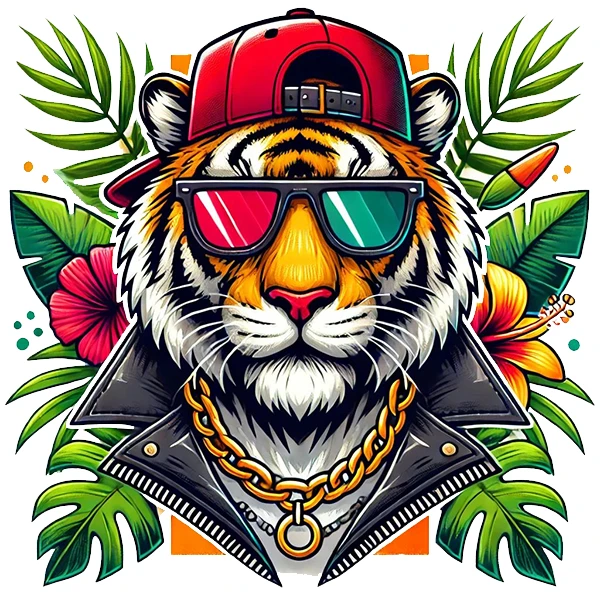   استیکر پارچه و لباس پاد آفرین طرح ببر کد 2106