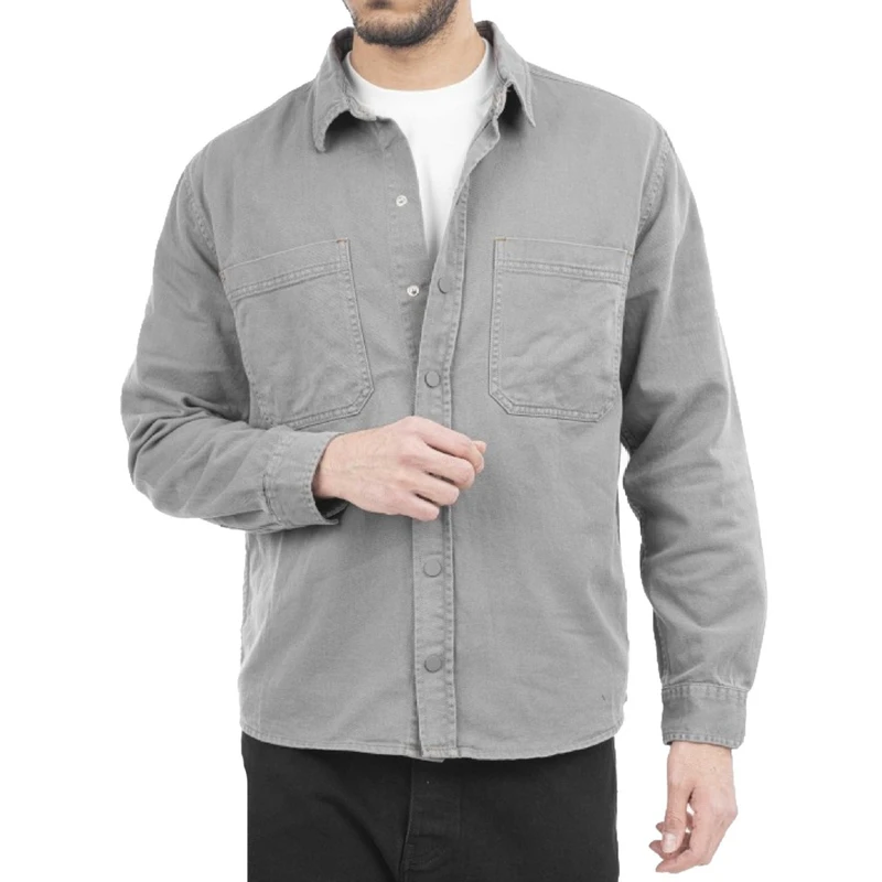 پیراهن آستین بلند یقه برگردان مردانه جوتی جینز مدل جین کد 3030211