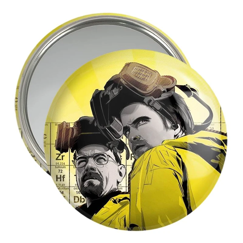 آینه جیبی خندالو مدل والتر وایت و جسی پینکمن سریال بریکینگ بد Breaking Bad  کد 13286