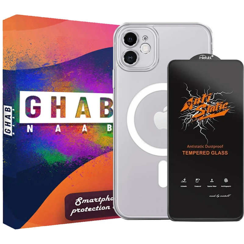 کاور قاب ناب مدل MagSafe مناسب برای گوشی موبایل اپل Iphone 12 / Iphone 12 Pro به همراه محافظ صفحه نمایش