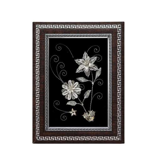 تابلو ملیله کاری طرح دو گل کد 4030