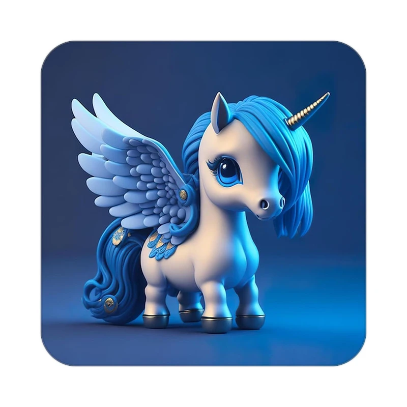 زیر لیوانی کاکتی طرح اسب تک شاخ و یونیکورن مدل mp29466