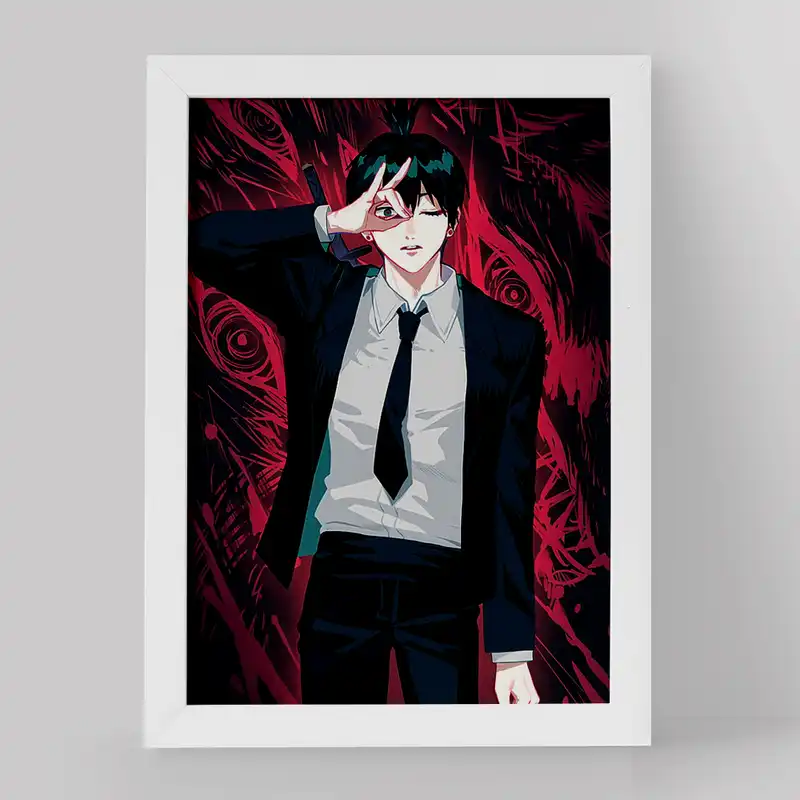 تابلو خندالو مدل هایاکاوا انیمه مرد اره ای کد 17992