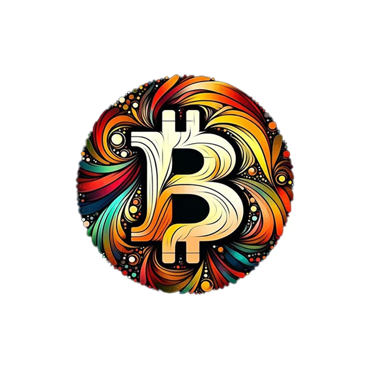 استیکر پارچه و لباس پاد آفرین مدل بیت کوین کد 1446