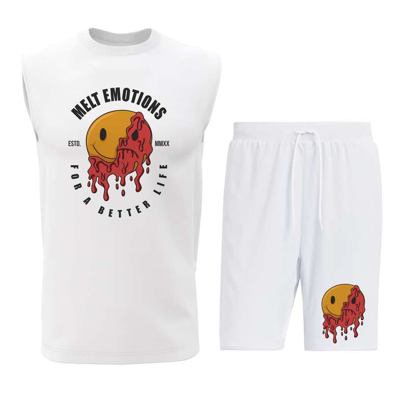 ست تاپ و شلوارک مردانه مدل E020W