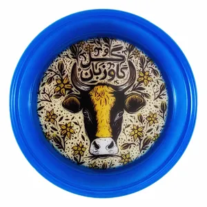 بشقاب تزیینی مدل گل گاو زبان no.4
