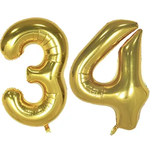 بادکنک فویلی پارتی لند تهران طرح عدد سی و چهار کد thirty four34 مجموعه 2 عددی