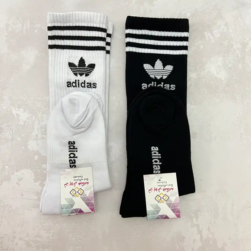 جوراب ورزشی ساق بلند مردانه مدل سه ربع کش اسپرت کد ADWB بسته 2 عددی