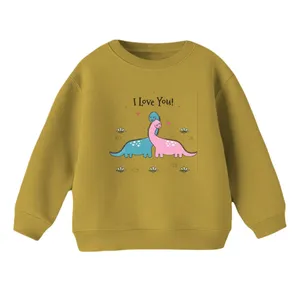 سویشرت بچگانه مدل دایناسور های عاشق رنگ کرم