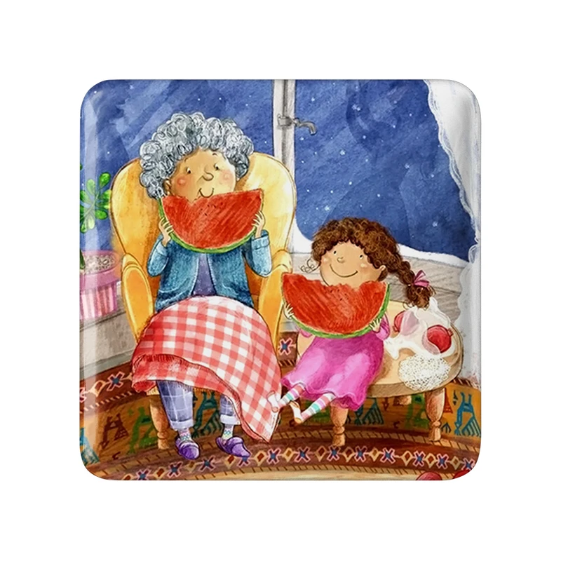 مگنت خندالو طرح شب یلدا  مدل مربعی کد 20413