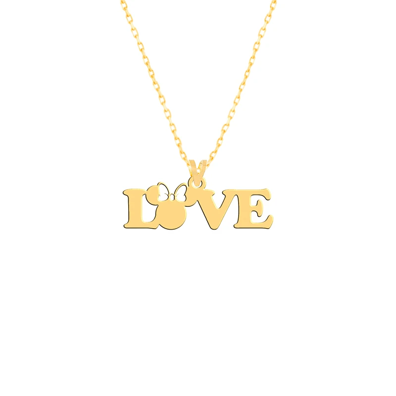 گردنبند طلا 18 عیار زنانه فرشته مدل WNLZ-000388 LOVE