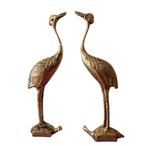 مجسمه برنجی درنا طرح پایه لاک‌پشت مدل Sdor24 مجموعه دو عددی