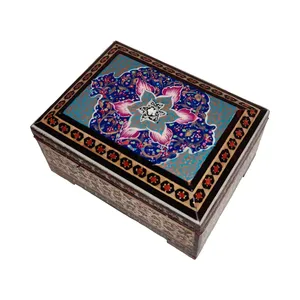 جعبه جواهرات خاتم کاری مدل تذهیب