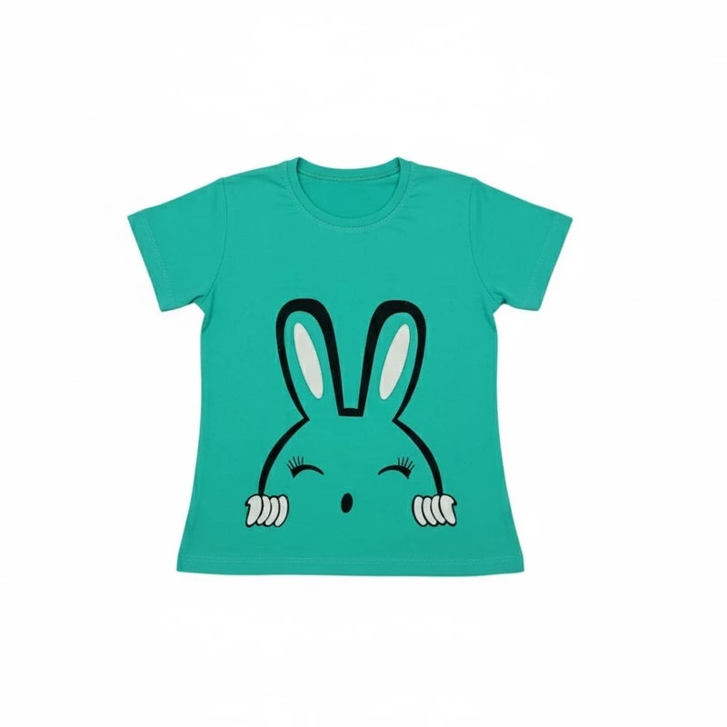 تی‌شرت آستین کوتاه دخترانه مدل خرگوش