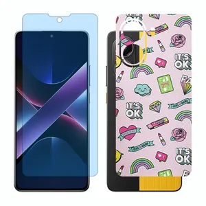 Glass Together model anti blue screen protector suitable for Xiaomi Poco X7 Pro mobile phone with back cover sticker