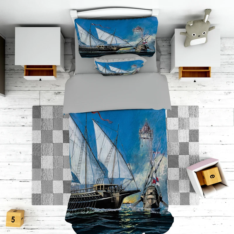 سرویس روتختی مدل کشتی 4779 تک نفره 5 تکه