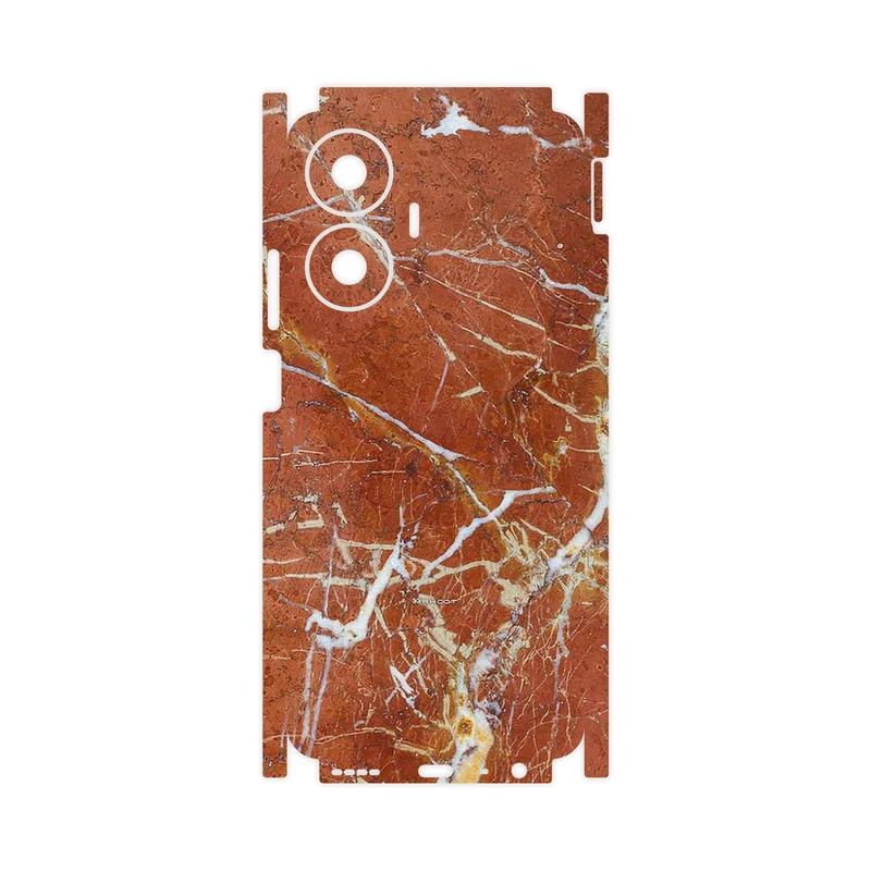 برچسب پوششی ماهوت مدل Red Marble-FullSkin مناسب برای گوشی موبایل ریلمی C55