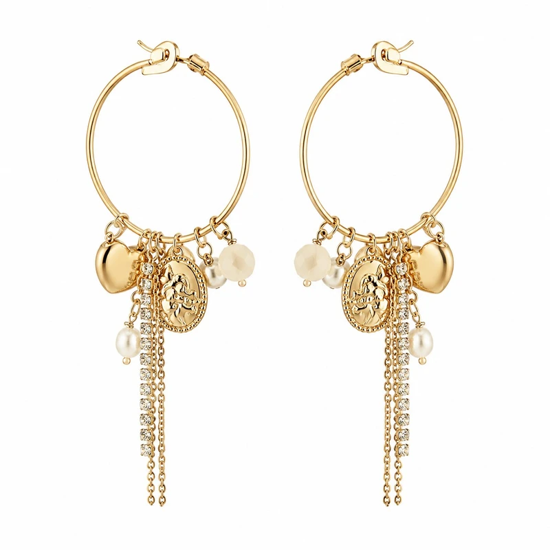 گوشواره حلقه‌ای زنانه مدل Majestic Charm ترند 