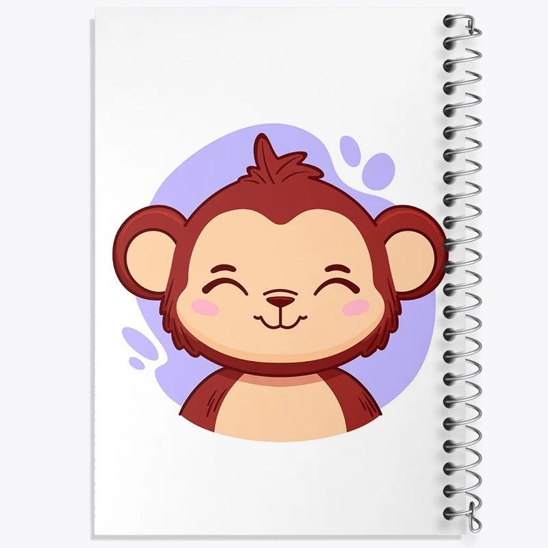 دفتر نت موسیقی 50 برگ خندالو مدل میمون حیوانات بامزه کد 37136