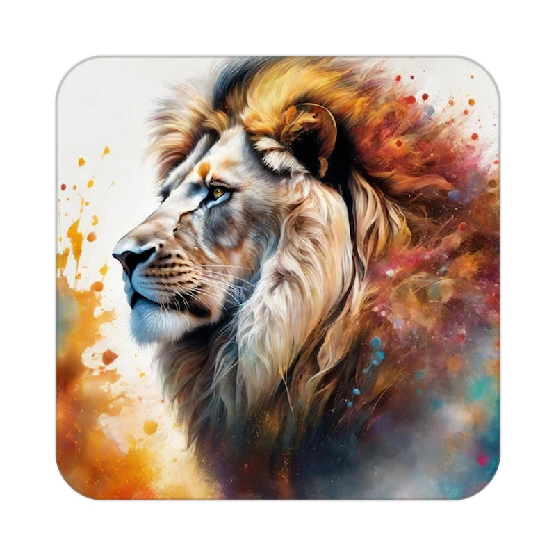 زیر لیوانی کاکتی طرح شیر مدل mp23345