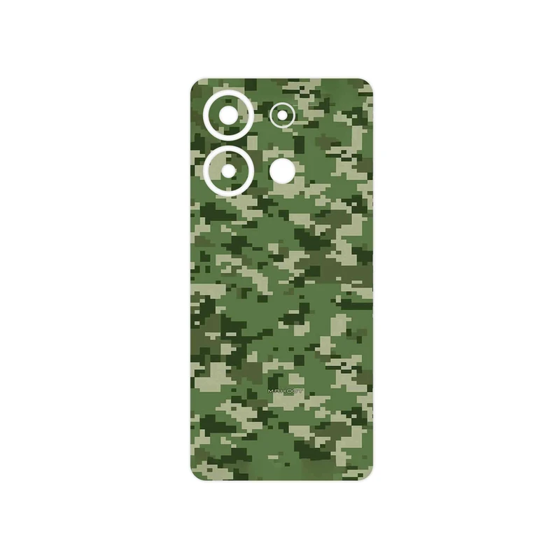 برچسب پوششی ماهوت مدل Army_Green_Pixel مناسب برای گوشی موبایل شیائومی Redmi Note 13 4G