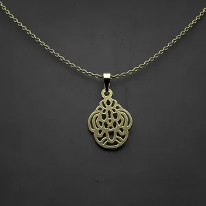 گردنبند طلا 18 عیار زنانه مدوپد مدل هندسی کد R2-1-1286