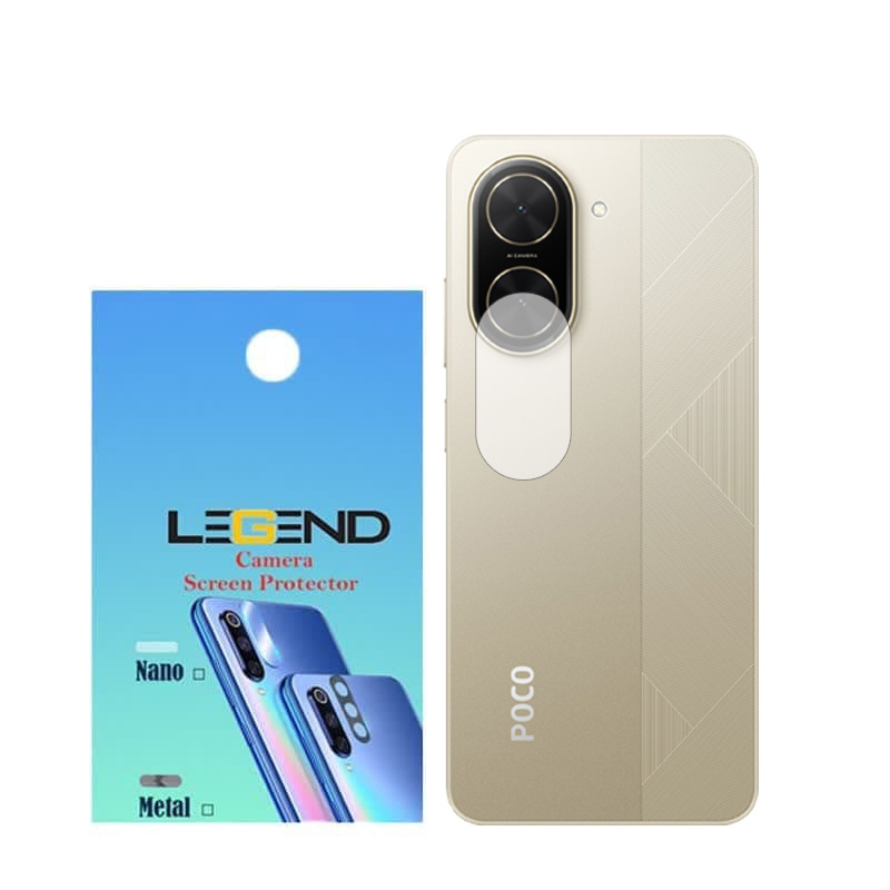 محافظ لنز دوربین شیشه-ای لجند مدل نانوگلس مناسب برای گوشی موبایل شیائومی poco c71