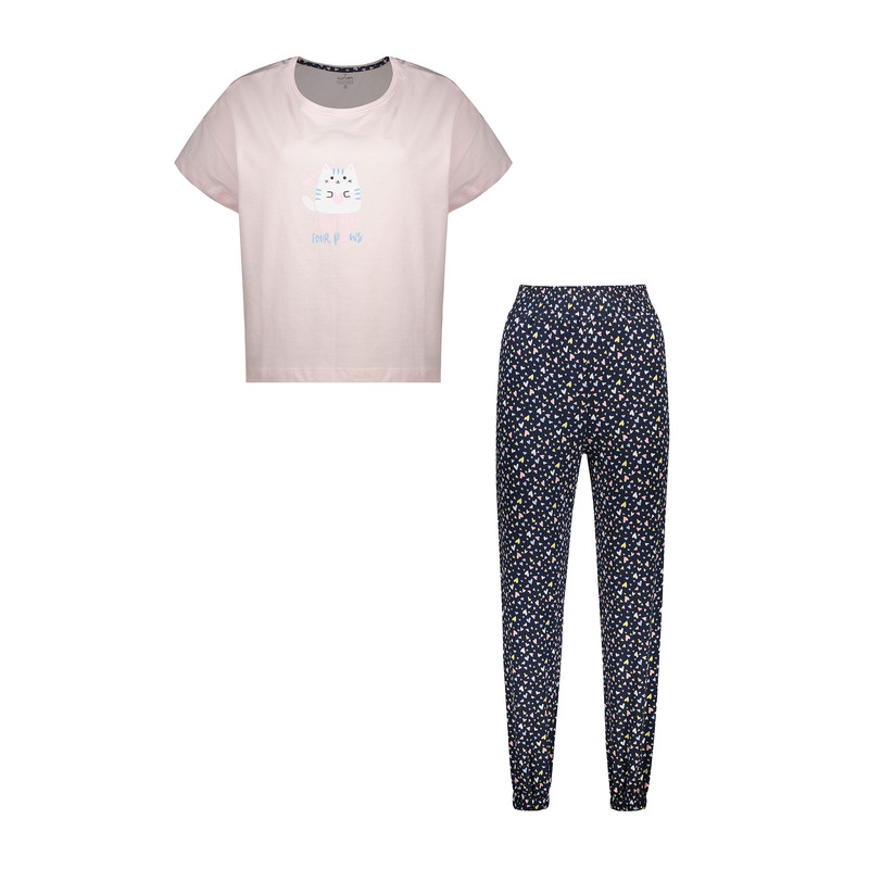 ست تی شرت آستین کوتاه و شلوار زنانه ناربن مدل 801