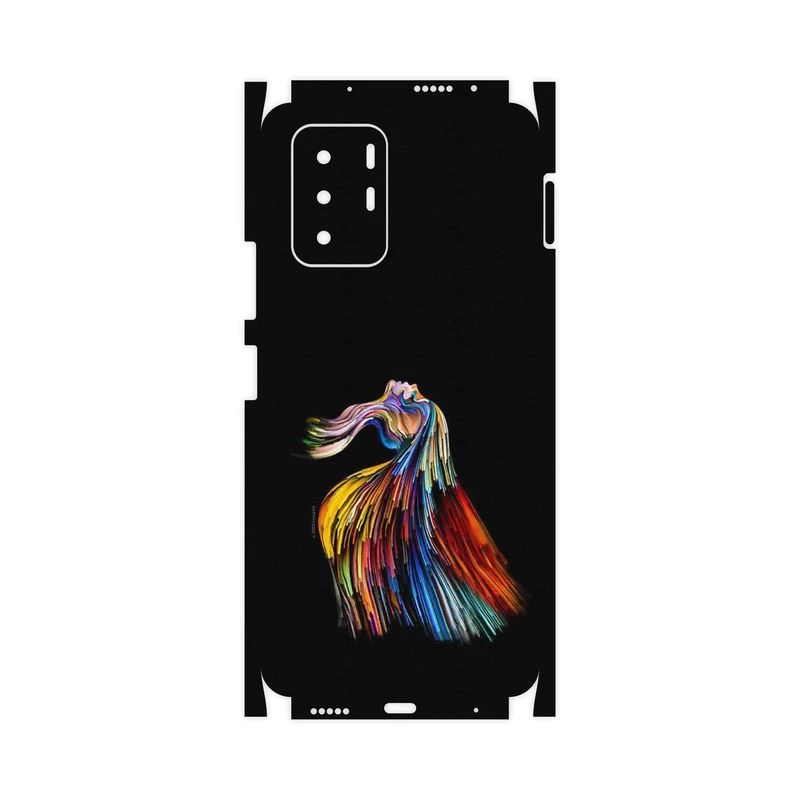 برچسب پوششی ماهوت مدل Rainbow Hair Digital Art-FullSkin مناسب برای گوشی موبایل شیائومی Poco X3 GT 5G