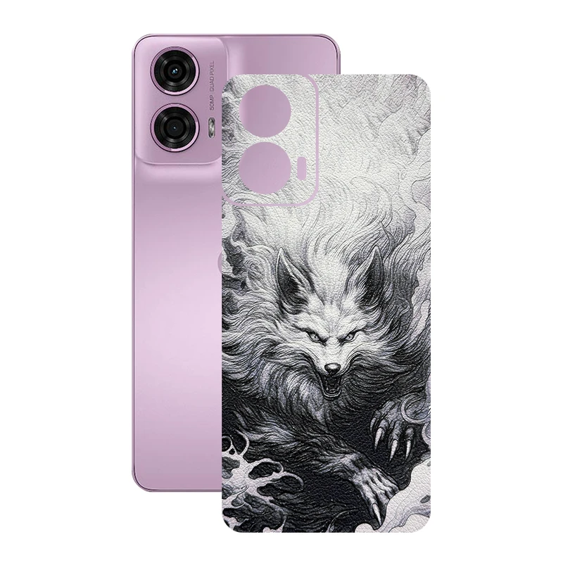 برچسب پوششی ریمکس مدل Leth طرح گرگ مناسب برای گوشی موبایل موتورولا Moto G24