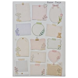 برچسب طرح برش خورده بولت ژورنال مدل Name Tags A5