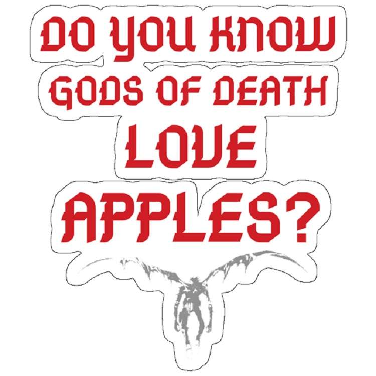استیکر لپ تاپ مدل Shinigamis Love Apples
