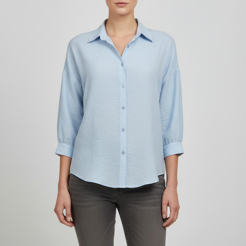 شومیز آستین بلند یقه برگردان زنانه نیزل مدل 1247