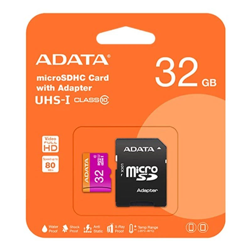 کارت حافظه‌ microSDHC ای دیتا مدل Premier کلاس 10 استاندارد UHS-I U1 سرعت 80MBps ظرفیت 32 گیگابایت به همراه با آداپتور SD عکس شماره 2