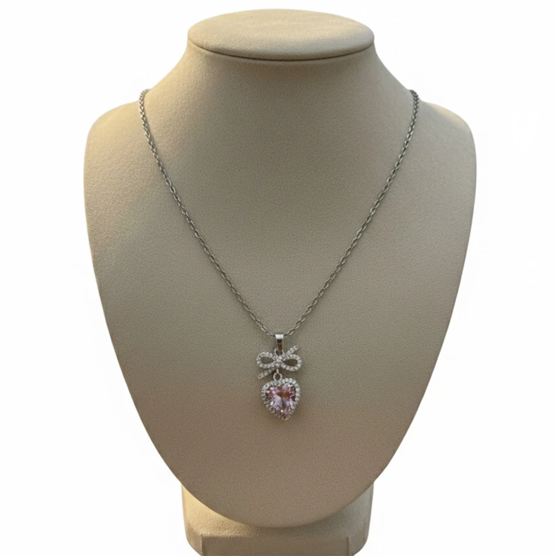 گردنبند زنانه مدل قلب استیل