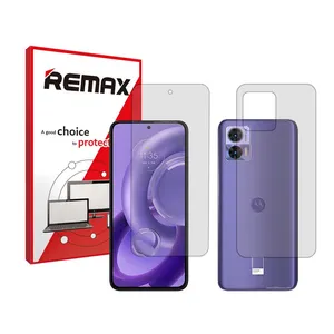 Remax HyGEL model transparent screen protector suitable for Motorola Edge 30 Neo mobile phone along with the back of the phone