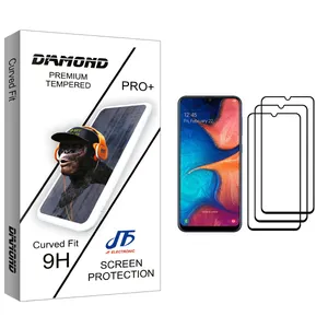 JF Diamond glass Screen Protector For Samsung Galaxy A20 Pack Of 3