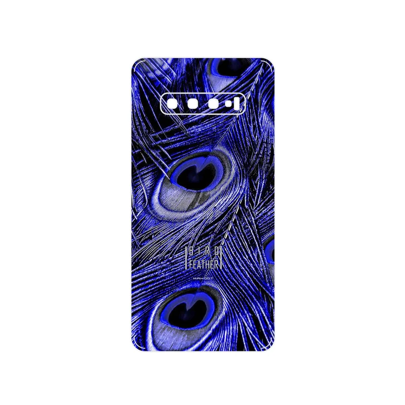 برچسب پوششی ماهوت مدل Purple Feather مناسب برای گوشی موبایل سامسونگ Galaxy S10 Plus