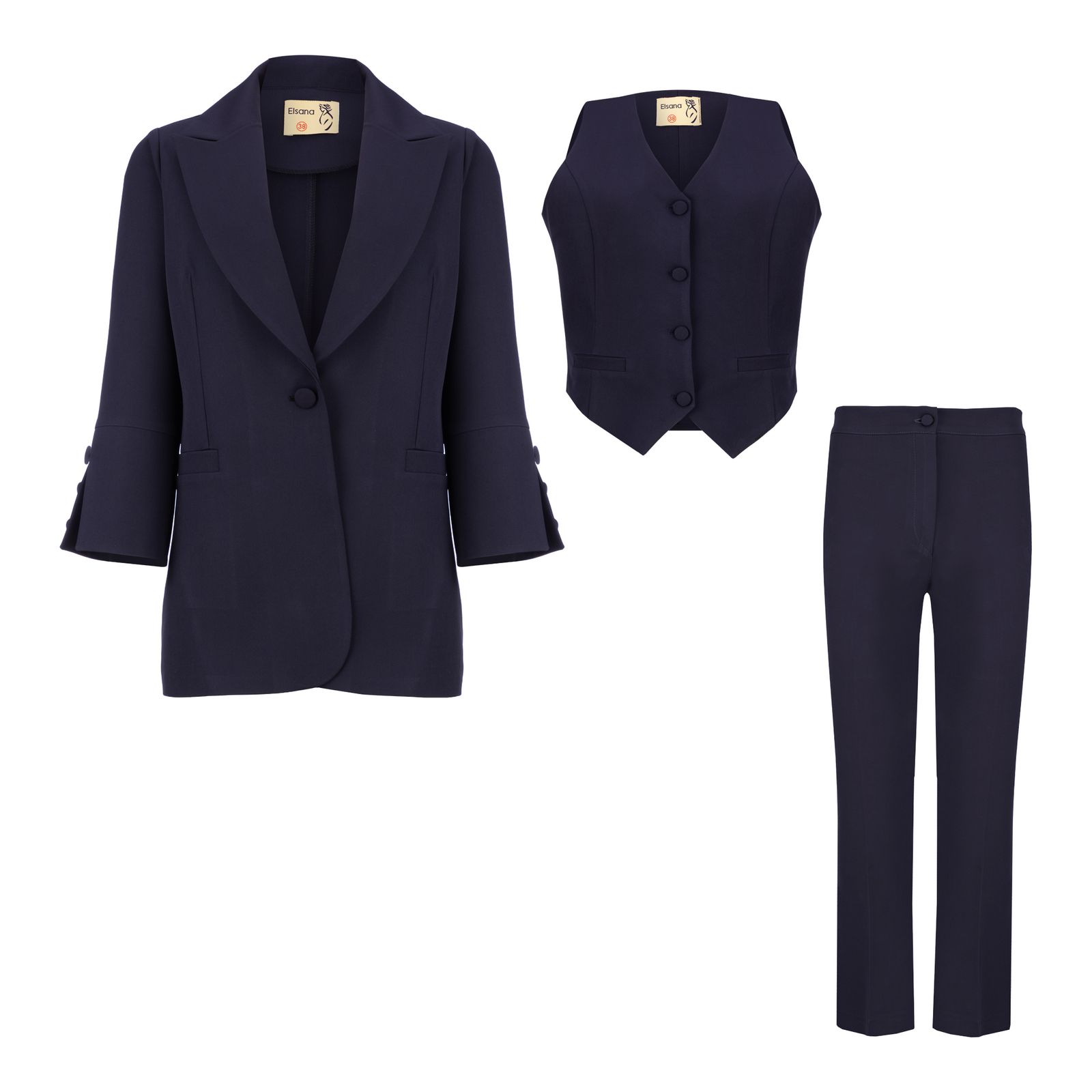 ست 3 تکه لباس زنانه السانا کد 202501 - - 16