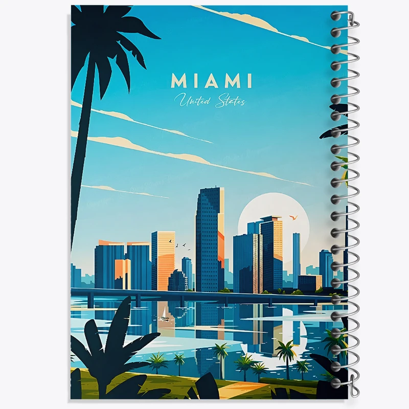 دفتر مشق 50 برگ خندالو طرح میامی (Miami) کد F6330